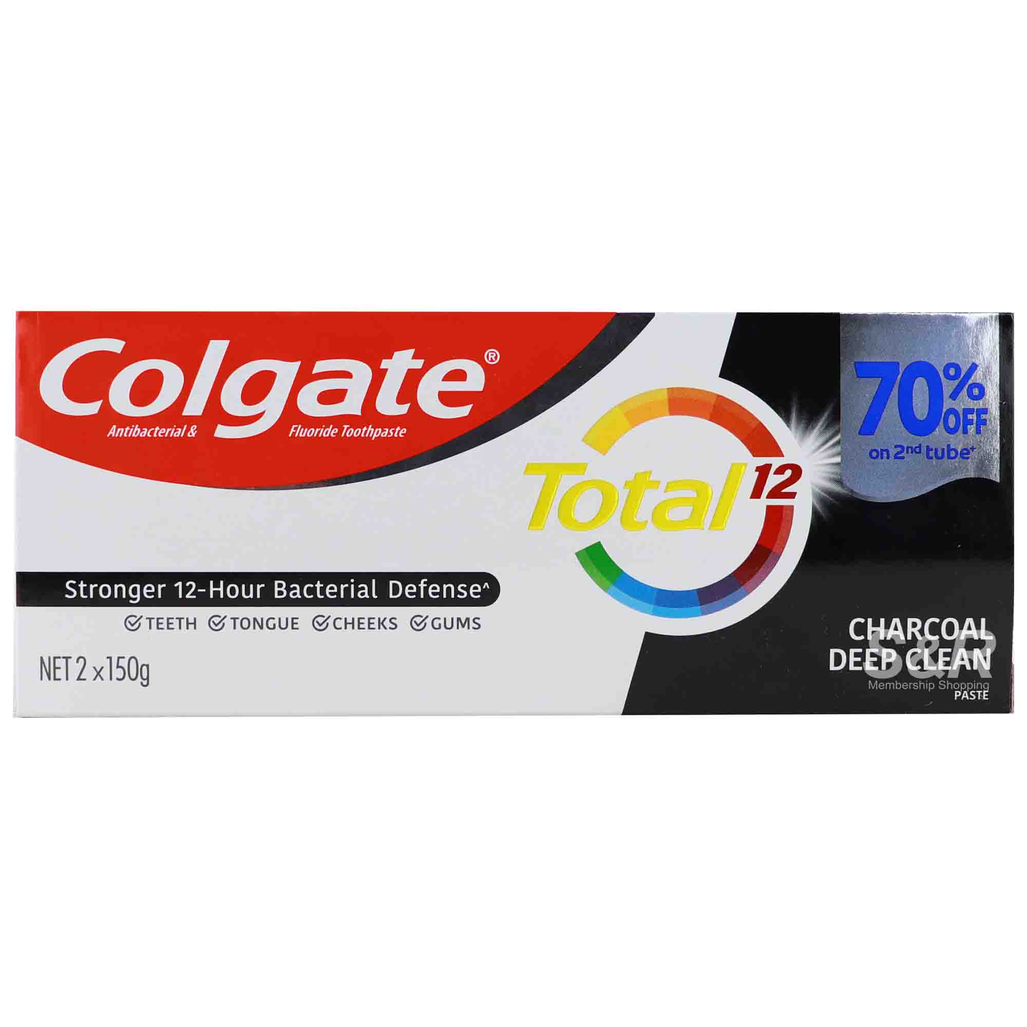 Colgate Total12 Charcoal Deep Clean Toothpaste 2 tubes Colgate Total12 Charcoal Deep Clean Toothpaste 2 tubes